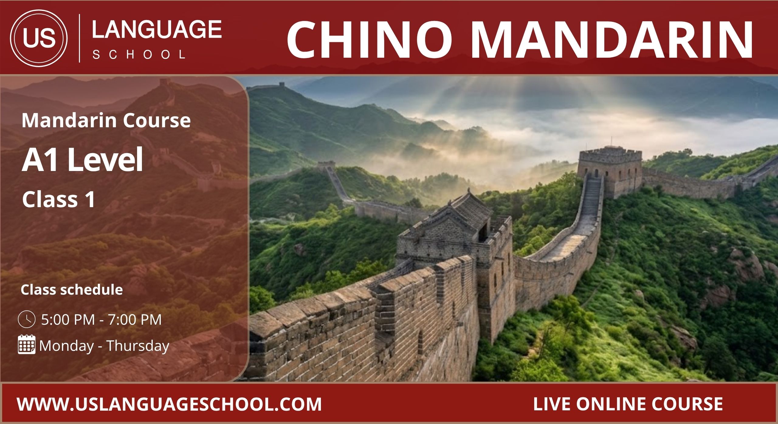 Mandarin Elite – Level 1 (A1) [Class 1 | 5:00 PM – 7:00 PM]