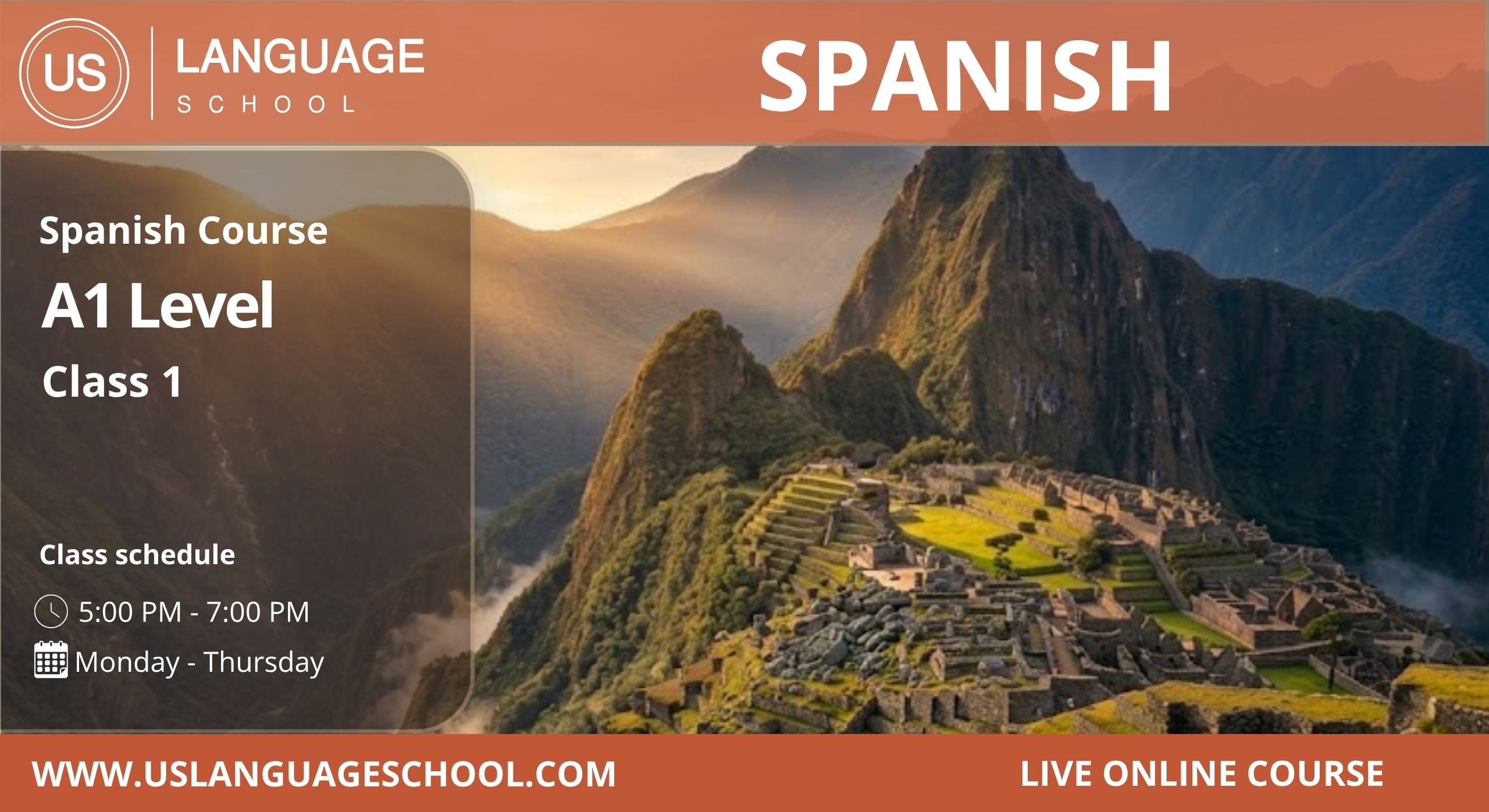 Spanish Fluency – Level 1 (A1) [Class 1 | 5:00 PM – 7:00 PM]