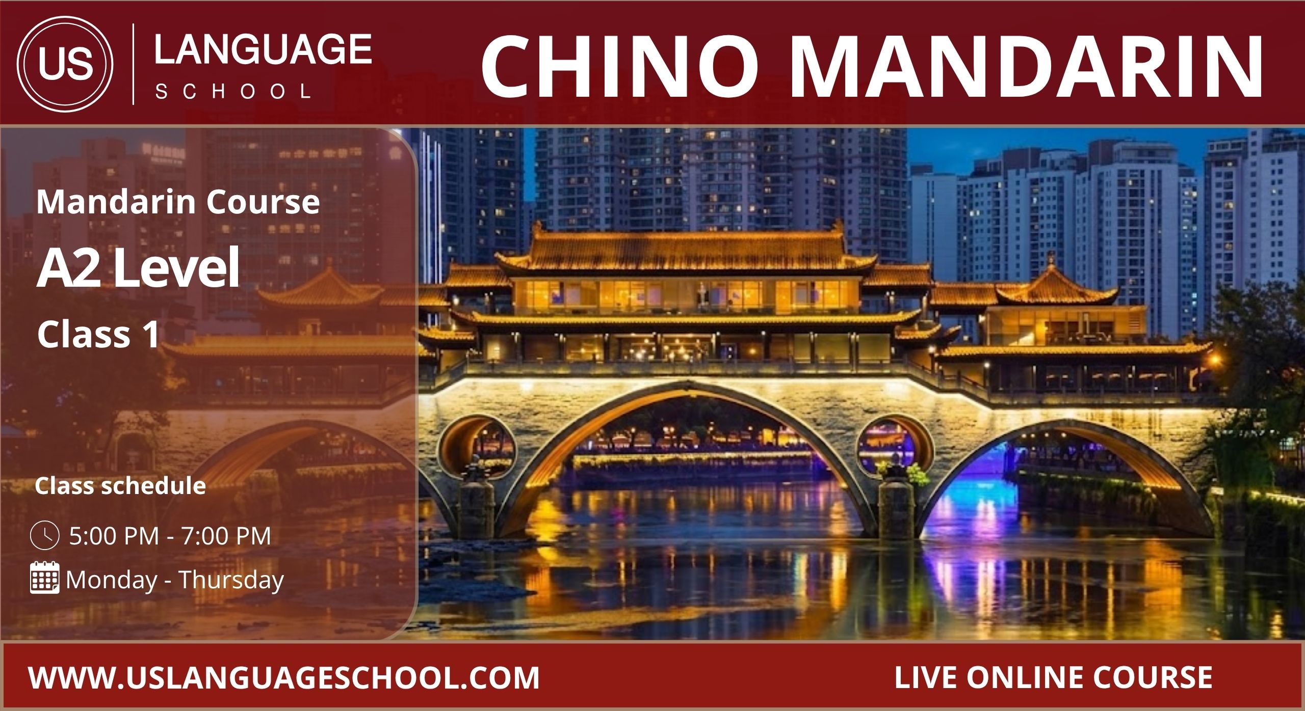 Mandarin Elite – Level 2 (A2) [Class 1 | 5:00 PM – 7:00 PM]