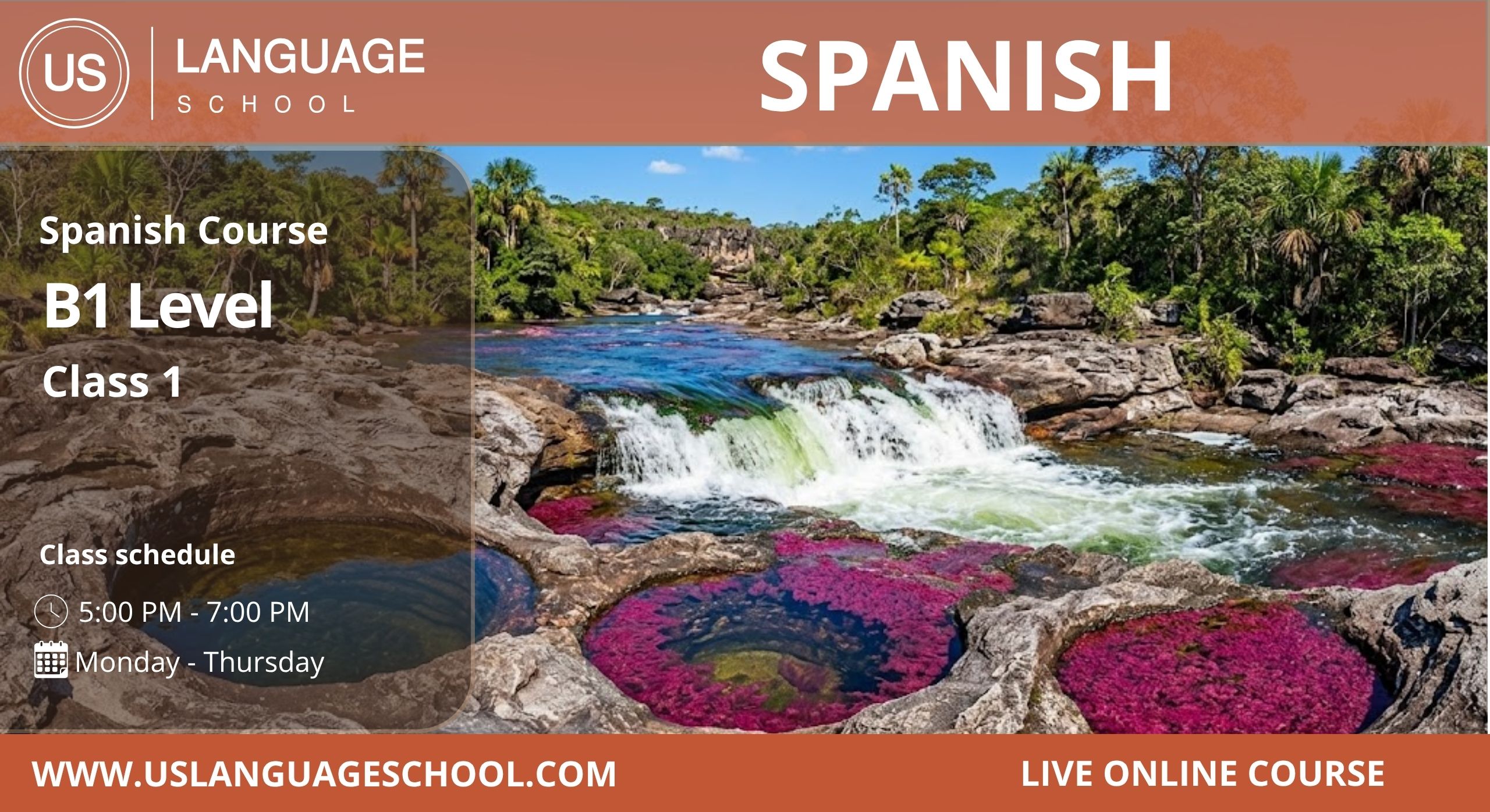 Spanish Fluency – Level 3 (B1) [Class 1 | 5:00 PM – 7:00 PM]